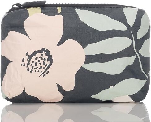 Aloha Collection Mini Le Voyageur in in Caffe على أكياس مكياج أسود وخفيفة الوزن وقابلة للشفاء - متينة وقابلة للغسل وقابلة لإعادة الاستخدام لمستحضرات التجميل. يحافظ على تنظيم الأساسيات. (6 "x 3.75") in Kuwait