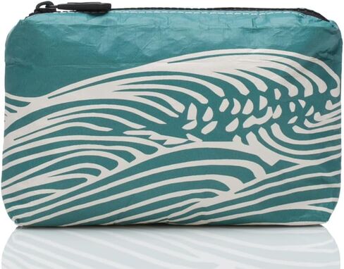 Aloha Collection Mini Le Voyageur in in Caffe على أكياس مكياج أسود وخفيفة الوزن وقابلة للشفاء - متينة وقابلة للغسل وقابلة لإعادة الاستخدام لمستحضرات التجميل. يحافظ على تنظيم الأساسيات. (6 "x 3.75") in Kuwait