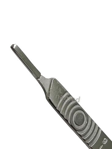 Scalpel Handle NO. 3 & Scalpel Handle NO. 4 - with Measuring Scale + Plain (No Scale) - Set of 4 - Stainless Steel Dissecting Handle Only in Saudi Arabia