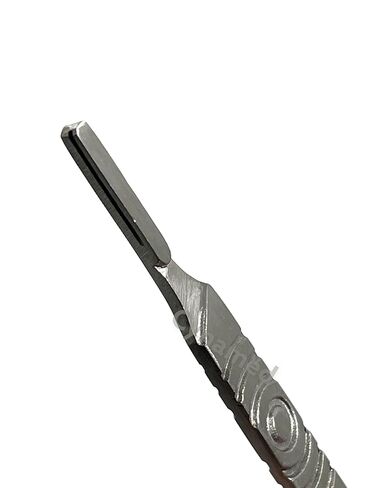 Scalpel Handle NO. 3 & Scalpel Handle NO. 4 - with Measuring Scale + Plain (No Scale) - Set of 4 - Stainless Steel Dissecting Handle Only in Saudi Arabia