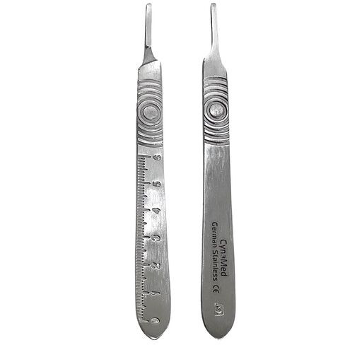 Flat Design Scalpel Handle with Measuring Scale (0cm to 6cm) Made of German Stainless Steel, for 20 Series and 10 Series Scalpel Blades, Hobby Knife Handle, Lab Instruments (5, Handle #3) in Saudi Arabia