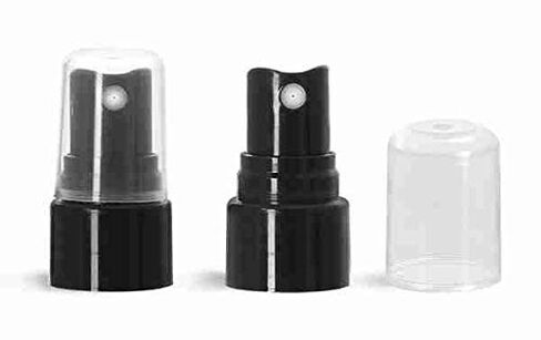1 oz w/Black Smooth Sprayers Plastic Bottles, Black PET Slim Line Cylinders w/Pumps or Sprayers in Kuwait