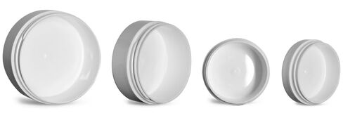 6 oz White Polypro Thick Wall Jars w/Lined Caps in Kuwait