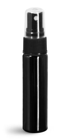 1 oz w/Black Smooth Sprayers Plastic Bottles, Black PET Slim Line Cylinders w/Pumps or Sprayers in Kuwait