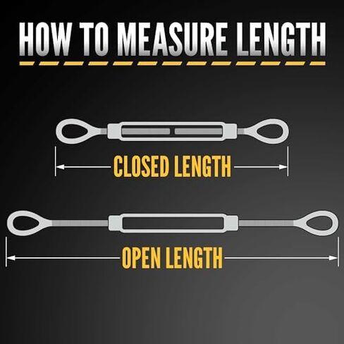 US Cargo Control 5/8 Inch x 12 Inch Eye and Eye Galvanized Turnbuckle, Working Load Limit 3,500 Pounds, 4 Pack, Uses: Tower, Suspension, Mining, Rigging, Tensioning in Saudi Arabia
