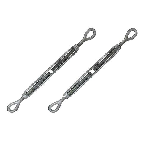 US Cargo Control 5/8 Inch x 12 Inch Eye and Eye Galvanized Turnbuckle, Working Load Limit 3,500 Pounds, 2 Pack, Uses: Tower, Suspension, Mining, Rigging, Tensioning in Saudi Arabia