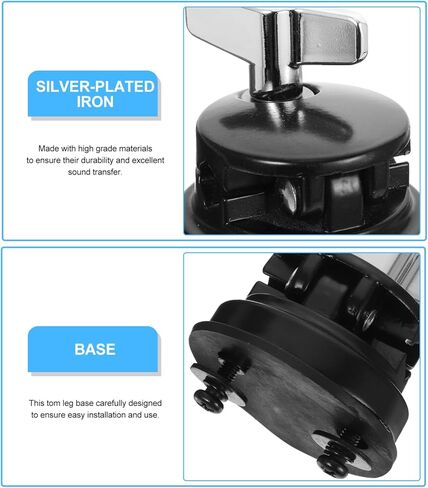 دعامة تثبيت للطبل لقاعدة حامل الأرجل لطبل Tom Drum، تصميم قوي لسهولة التركيب وجودة صوت محسنة متوافقة مع الطبول المختلفة in Kuwait