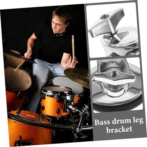 BESPORTBLE Drum Tom Leg Mounting Bracket Sturdy Plated Replacement Holder for Convenient Installation and Durability Compatible with Various Drum Tom Parts in Saudi Arabia
