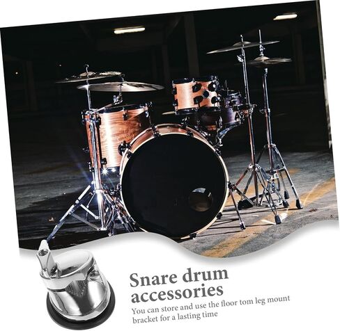 BESPORTBLE Drum Tom Leg Mounting Bracket Sturdy Plated Replacement Holder for Convenient Installation and Durability Compatible with Various Drum Tom Parts in Saudi Arabia