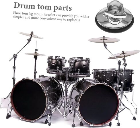 BESPORTBLE Drum Tom Leg Mounting Bracket Sturdy Plated Replacement Holder for Convenient Installation and Durability Compatible with Various Drum Tom Parts in Saudi Arabia