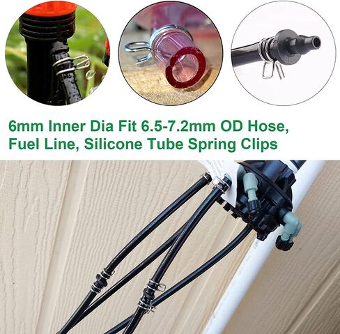 250PCS Double Wire Irrigation Hose Clamp Blue White Zinc, Hose Tube Spring Clips with Storage Box -, Durable Material, Ideal for and Automotive Us in Saudi Arabia