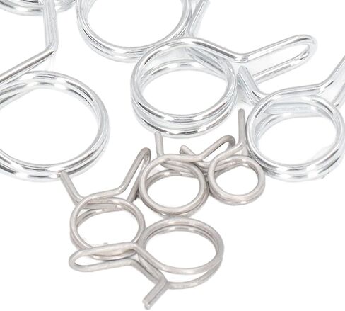 250PCS Double Wire Irrigation Hose Clamp Blue White Zinc, Hose Tube Spring Clips with Storage Box -, Durable Material, Ideal for and Automotive Us in Saudi Arabia