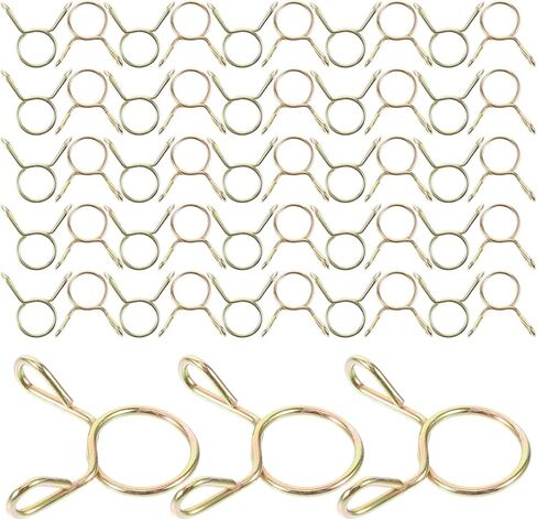100pcs 9mm Steel Spring Hose Clamps Small Line Hose Fasteners Zinc-plated Water Pipe Clips for Washing Machine and Plumbing Applications in Saudi Arabia