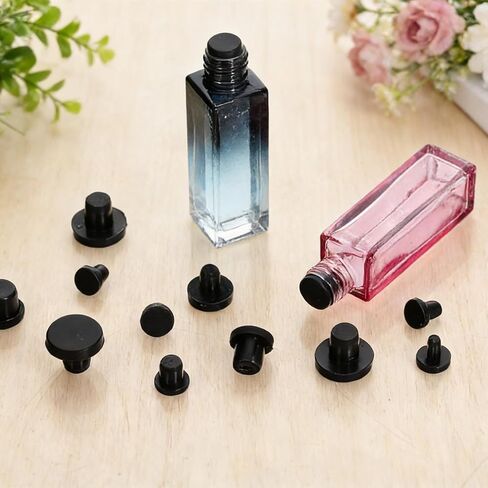 80 Pcs Rubber Plugs, Black 8 Sizes Rubber Stoppers Plugs Portable Waterproof Silicone Button Hole End Covers High Flexible Rubbers Drain Plug for Pipe Bottles Flower Pots Test Tubes in Kuwait