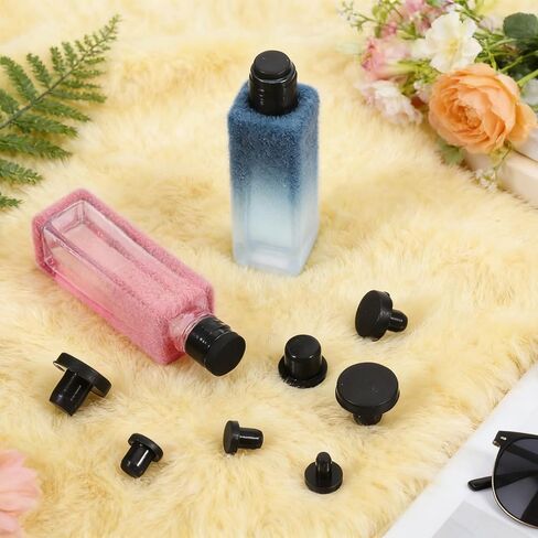 80 Pcs Rubber Plugs, Black 8 Sizes Rubber Stoppers Plugs Portable Waterproof Silicone Button Hole End Covers High Flexible Rubbers Drain Plug for Pipe Bottles Flower Pots Test Tubes in Kuwait