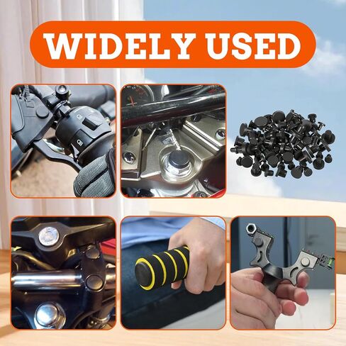 80 Pcs Rubber Plugs, Black 8 Sizes Rubber Stoppers Plugs Portable Waterproof Silicone Button Hole End Covers High Flexible Rubbers Drain Plug for Pipe Bottles Flower Pots Test Tubes in Kuwait