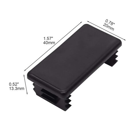 Bueyfolt 12 Packs 1-5/8" X 13/16" Plastic Safety Low Profile End Caps for Unistrut Channel, Black in Kuwait