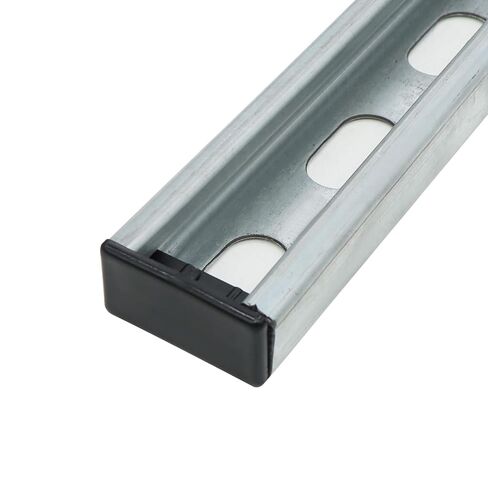 Bueyfolt 12 Packs 1-5/8" X 13/16" Plastic Safety Low Profile End Caps for Unistrut Channel, Black in Kuwait
