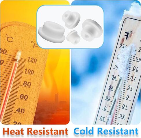 32 PCS Bathtub Jet Covers Silicone Hole Plug Waterproof Tube Plugs White 4 Sizes Bathtub Plug Fit for 12mm 14mm 16mm 22-23mm Bathtub Hole in Kuwait