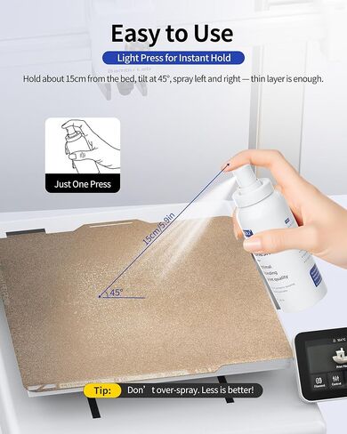 LANDU 3D Printing Adhesive, 3D Printer Build Plate Bed Adhesive Glue Reduces Warping for ABS, ASA, PLA, and PETG Filament Suitable for Various 3D Printing Beds, 3D Glue for 3D Printing - 150ml in Kuwait