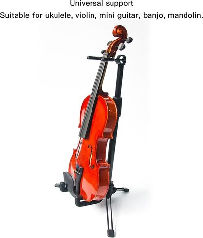 Violin Stand, Foldable Portable Universal Ukulele Holder Tripod Stand Portable and Adjustable Holder for Mini Guitar Banjo Mandolin in Saudi Arabia