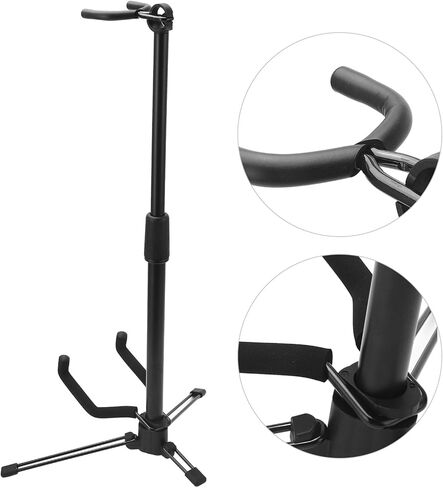 Violin Stand, Foldable Portable Universal Ukulele Holder Tripod Stand Portable and Adjustable Holder for Mini Guitar Banjo Mandolin in Saudi Arabia