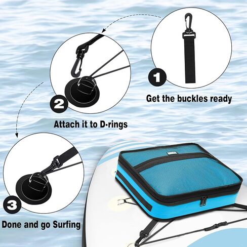 Paddle Board Cooler Bag, Waterproof Surf Sup Deck Cooler Bag Insulated Leakproof 10 Cans, Sup Paddle Board Accessories Bag for Stand Up Paddleboard and Kayak in Saudi Arabia