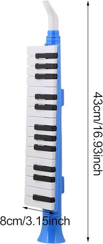 QM27A 27 Key Plastic Wind Piano Melodica Keyboard Harmonica 43x8cm, Blue in Saudi Arabia