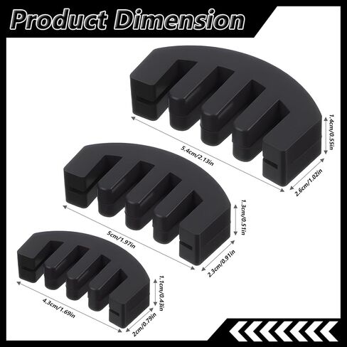 3 Pcs Violin Mute Full Size, 4/4,3/4,1/2,1/4,1/8 Silicone Violin Practice Mute, Mutes For Violins for Practice and Performance in Kuwait