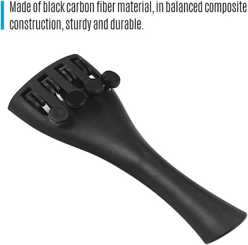1/8 Size Carbon Fiber Violin Tailpiece with 4 Fine Tuners Aluminum Alloy Tailpiece for Professional Violin Making and Repair in Saudi Arabia