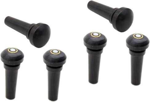 6pcs Violin Ebony Tail Pins Fish Eye Durable Lightweight Violin Endpin Accessories for Enhanced Sound Quality and Noise Reduction in Saudi Arabia