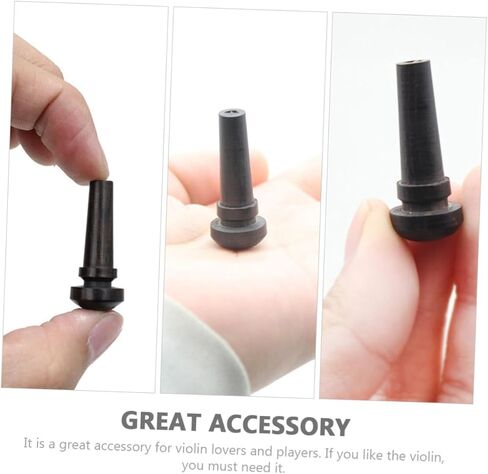 6pcs Violin Ebony Tail Pins Fish Eye Durable Lightweight Violin Endpin Accessories for Enhanced Sound Quality and Noise Reduction in Saudi Arabia