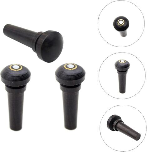 6pcs Violin Ebony Tail Pins Fish Eye Durable Lightweight Violin Endpin Accessories for Enhanced Sound Quality and Noise Reduction in Saudi Arabia
