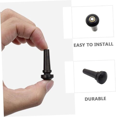 6pcs Violin Ebony Tail Pins Fish Eye Durable Lightweight Violin Endpin Accessories for Enhanced Sound Quality and Noise Reduction in Saudi Arabia