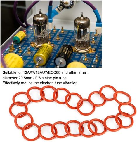 20 Pack Tube Damper, Silicone Rings for Vintage Valve Tubes 12AX7, 12AU7, 12AT7, 12BH7, EL84, Replacement for Audio Equipment in Saudi Arabia