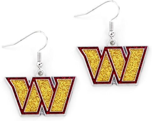 NFL Washington Commanders Glitter Dazzle Earrings in Kuwait