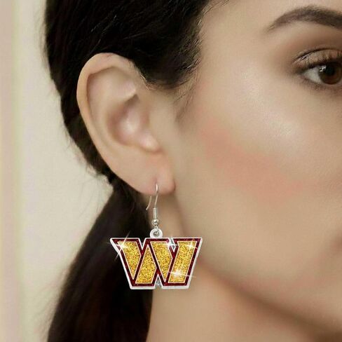 NFL Washington Commanders Glitter Dazzle Earrings in Kuwait