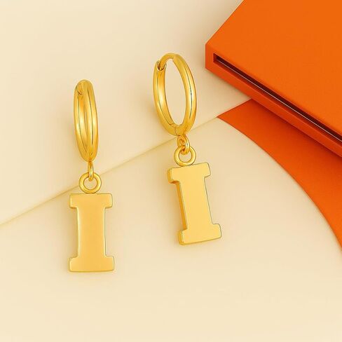 Stone Armory Earrings for Illinois Fighting Illini – 18K Gold Plated Stainless Steel Jewelry Designed for Sensitive Skin – A Gift for University of Illinois Fans, Women, and Graduates in Saudi Arabia