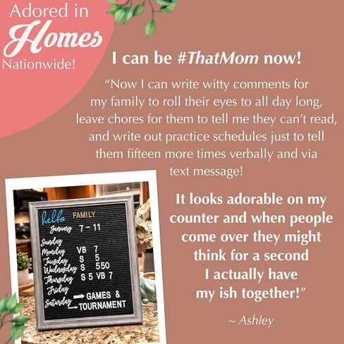 Rustic Felt Letter Board Bundle Farmhouse Vintage Barn Wood Frame and Stand by Felt Creative Home Goods Changeable Message Memo Board 700+ Letter Set Numbers (Natural Wood, 10x10 Inches) in Kuwait