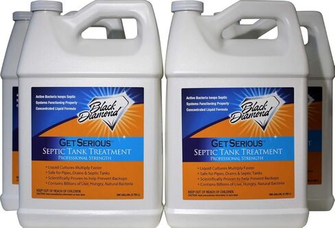 Black Diamond Stoneworks get serious septic tank treatment - liquid enzymes for residential, commercial, industrial, and rv's systems (1 gallon) in Kuwait