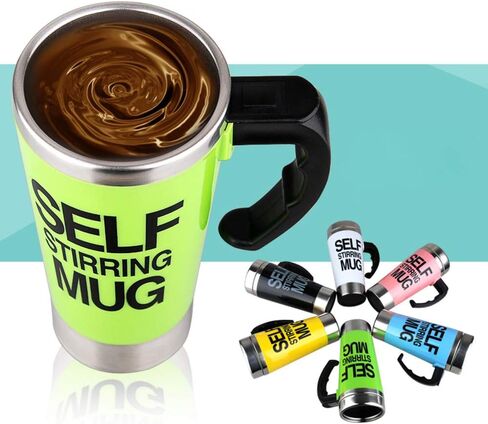 GIFTER Automatic Self Stirring Mug Smart Electric Mixing Cup for Coffee Milk Juice Insulated Stainless Steel Drinkware in Kuwait