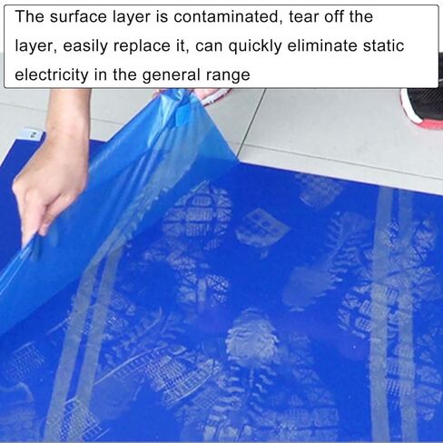 Sticky Mat Tearable Sole Sticky Mat 60x90CM Clean Room Workshop Foot Dustproof Clean Dust Removal Mat(Clear,45x60cm/17.7x23.6in) in Saudi Arabia