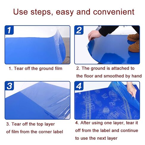 Sticky Mat Tearable 24x35in Dust-Free Workshop Basketball Court Laboratory Prevent Static Dust Sticky Floor Mat 2 Packs 60 Sheets(60x90cm/24x35in) in Saudi Arabia