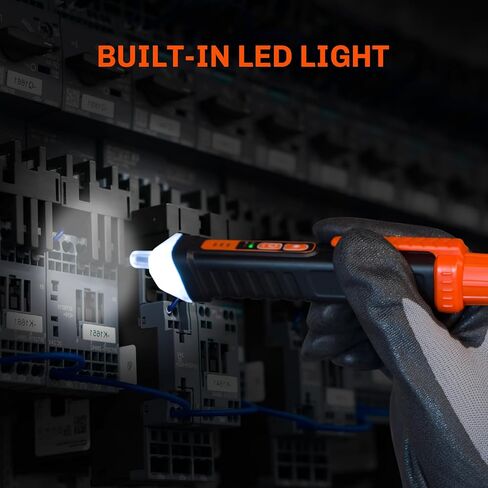 Non Contact Voltage Tester Pen, Electrical Tester Pen, AC 12/48-1000V Dual Sensitivity, Live/Neutral Wire Detector with LED Flashlight & Audible Alarm, Safety Certified, Breakpoint Finder in Kuwait