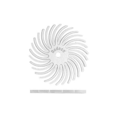 Dedeco Sunburst قرص ذو شعيرات نصف قطرية - قرص TC 7/8 بوصة - أبيض 90 حبيبة خشنة - قرص تلميع سطح كربيد السيليكون - 48 عبوة in Saudi Arabia
