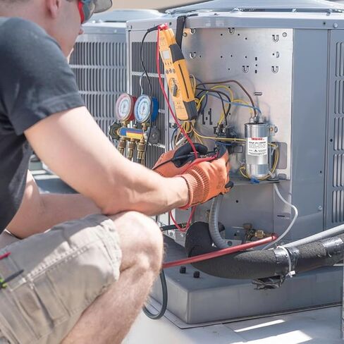 40+5uF 40/5 MFD ±6% 370V/440V CBB65B AC Capacitor, Dual Run Round Capacitor Replacement for HVAC Motor Start, Fan Start, Heat Pump, Condenser Straight Cool in Kuwait