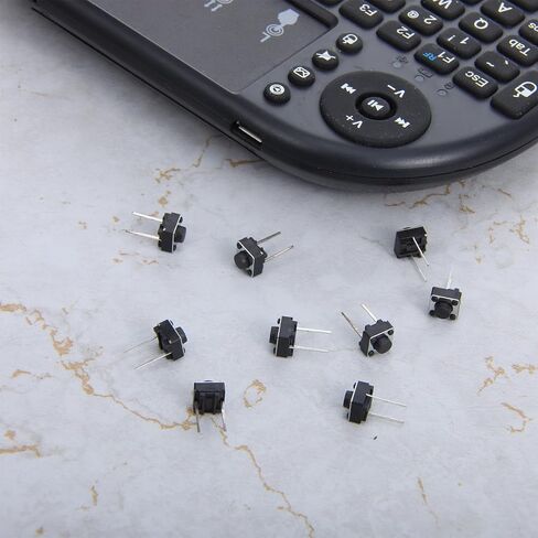 40 PCS 2 Pin Momentary Tactile Tact Push Button Switches, 6x6x5 mm Micro Tactile Switch Through Hole for Breadboard Panel PCB in Saudi Arabia