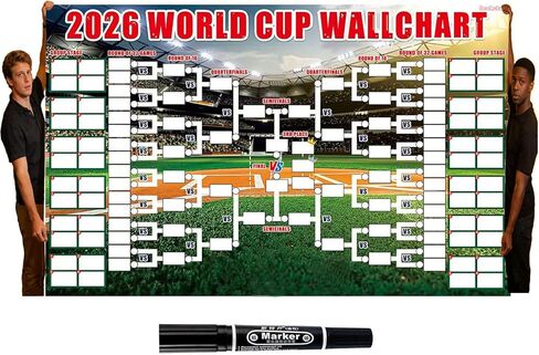 World Cup 2026 Finals Large Background Banner and Display of the 48 Teams in the Final Stage,71x43 In Football Game Wall Mural Decoration.Football gift. in Saudi Arabia