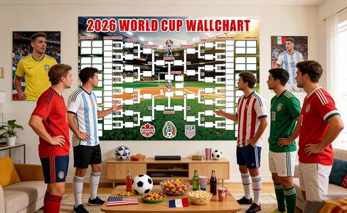 World Cup 2026 Finals Large Background Banner and Display of the 48 Teams in the Final Stage,71x43 In Football Game Wall Mural Decoration.Football gift. in Saudi Arabia