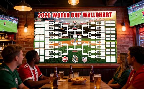 World Cup 2026 Finals Large Background Banner and Display of the 48 Teams in the Final Stage,71x43 In Football Game Wall Mural Decoration.Football gift. in Saudi Arabia